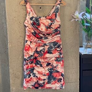 Express Mini Dress w Ruching & Zip Back